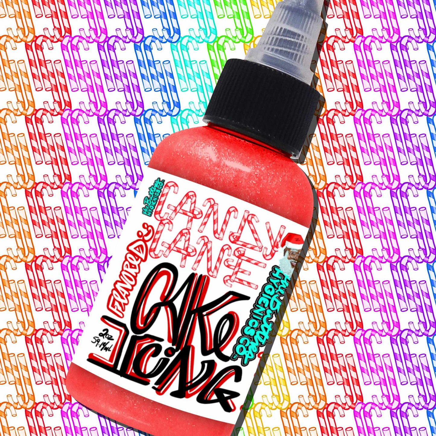 Cake Icing "Candy Cane" FLAVORED - Nourishing Booty n Body Shimmer Oil