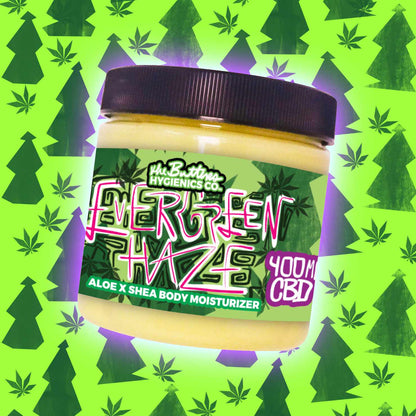 Evergreen Haze CBD - Body Moisturizer Aloe X Shea #89 (400MG CBD Isolate)