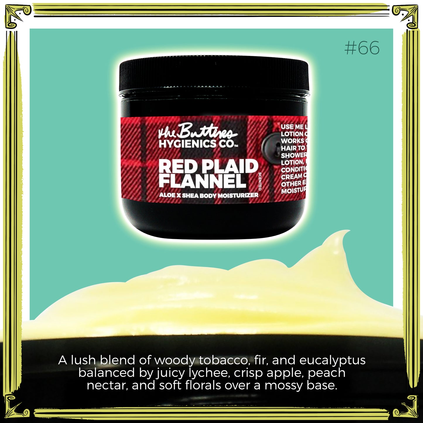 Red Plaid Flannel - Aloe X Shea Body Moisturizer #66
