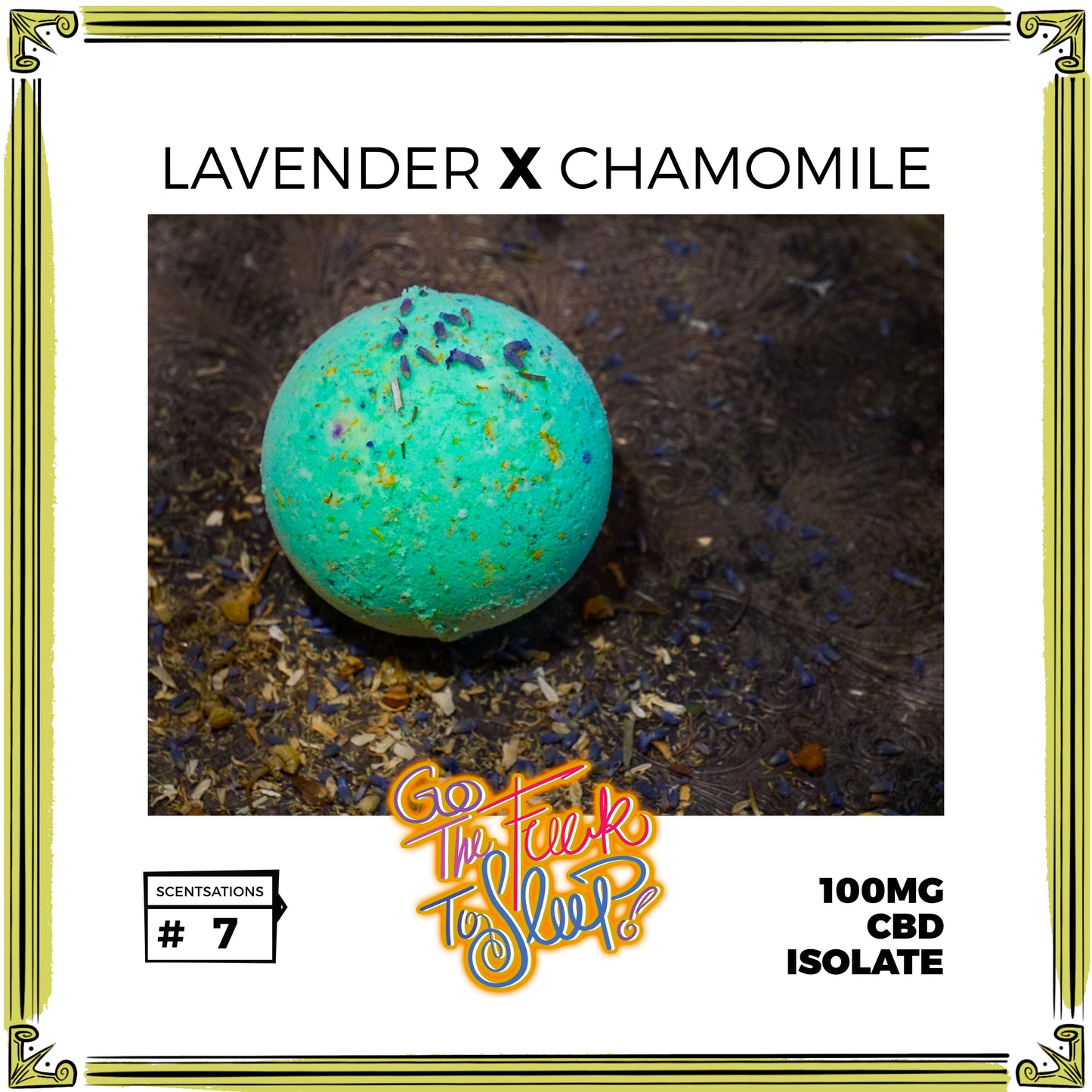 GTFTS: Go The F*** To Sleep CBD - Uber Moisturizing Bath Bomb [TRIPLE SIZED] 100MG CBD