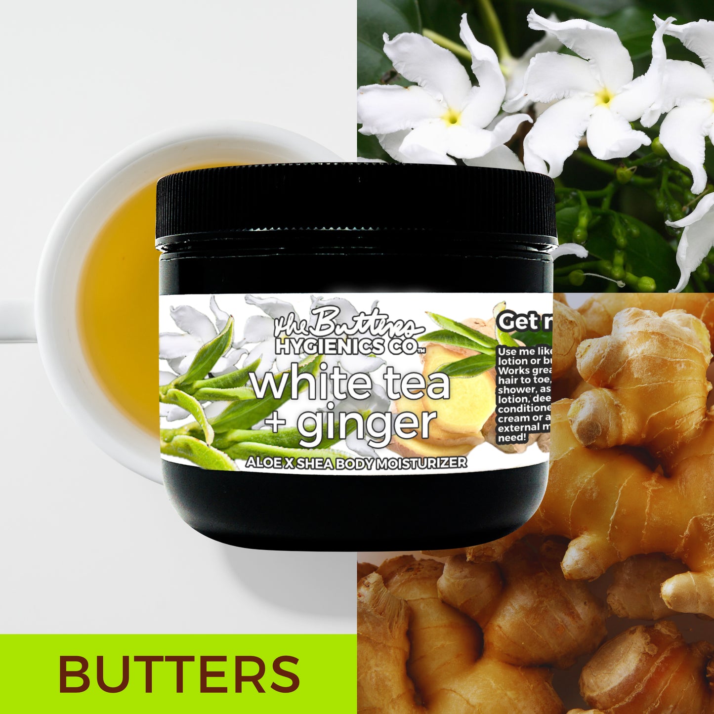 White Tea + Ginger #75 "Focus & Fortitude" - Aloe X Shea Body Moisturizer *Scent of the Year 2026*