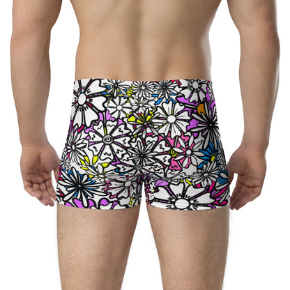 Forbidden Flower {WHITE} Boxer Briefs (Sizes XS-3X) [FREE SHIPPING]