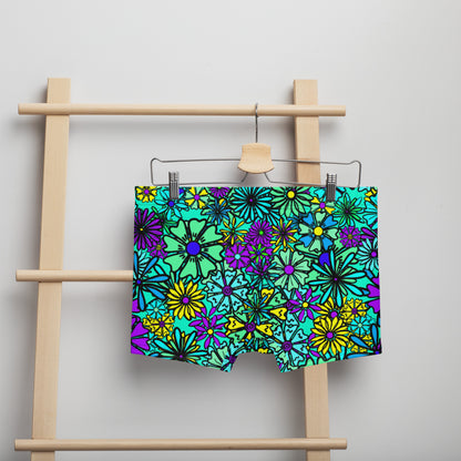 Forbidden Flower {BLUE} Boxer Briefs (Sizes XS-3X) [FREE SHIPPING]