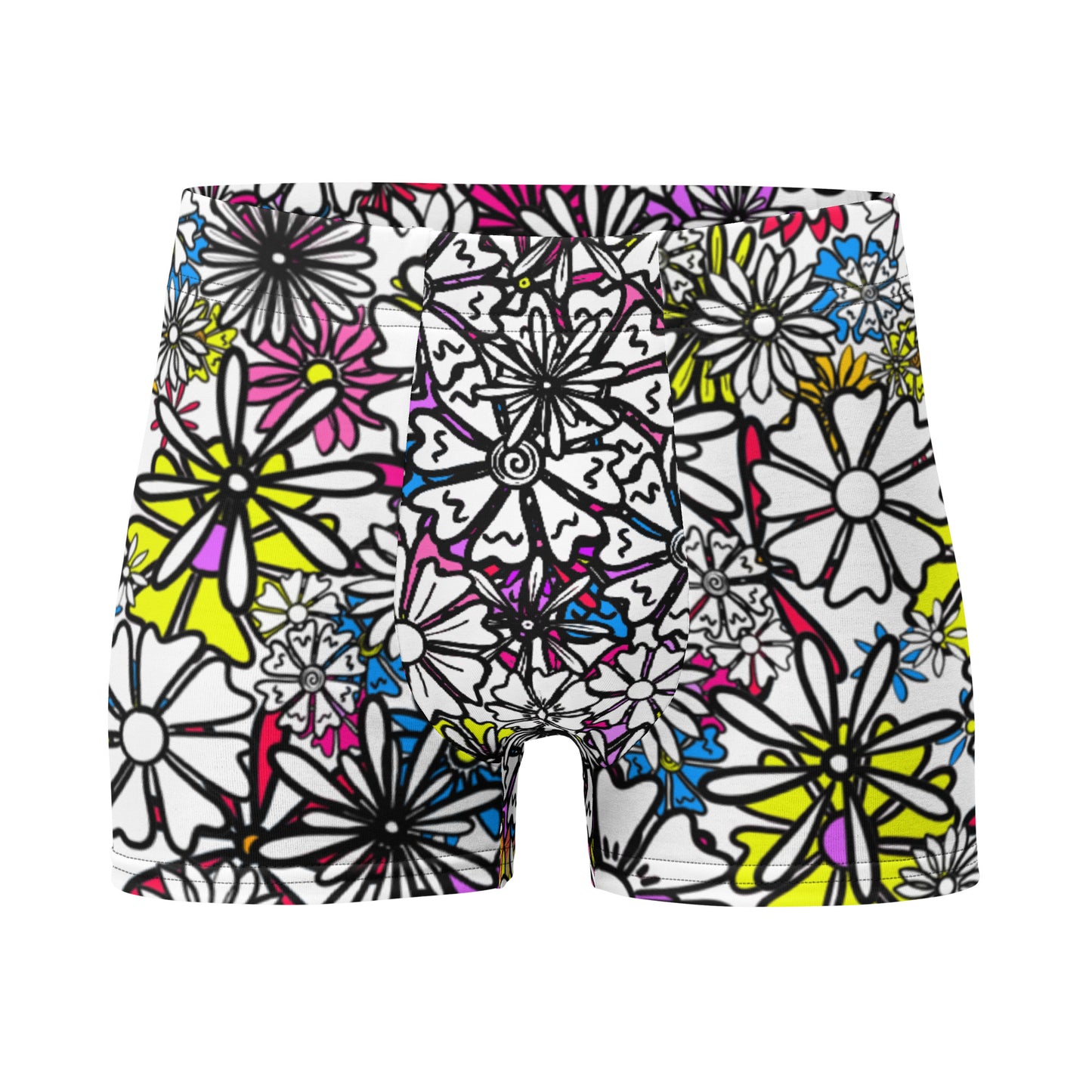 Forbidden Flower {WHITE} Boxer Briefs (Sizes XS-3X) [FREE SHIPPING]