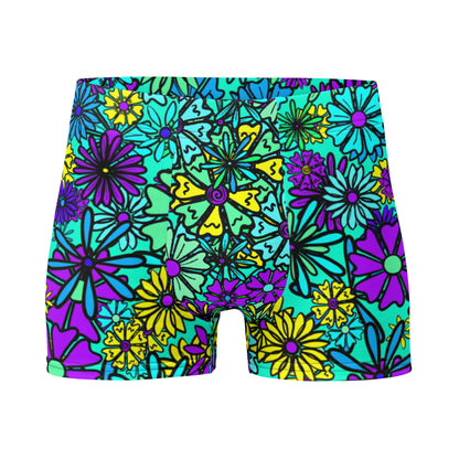 Forbidden Flower {BLUE} Boxer Briefs (Sizes XS-3X) [FREE SHIPPING]