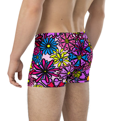 Forbidden Flower {Purple} Boxer Briefs (Sizes XS-3X) [FREE SHIPPING]