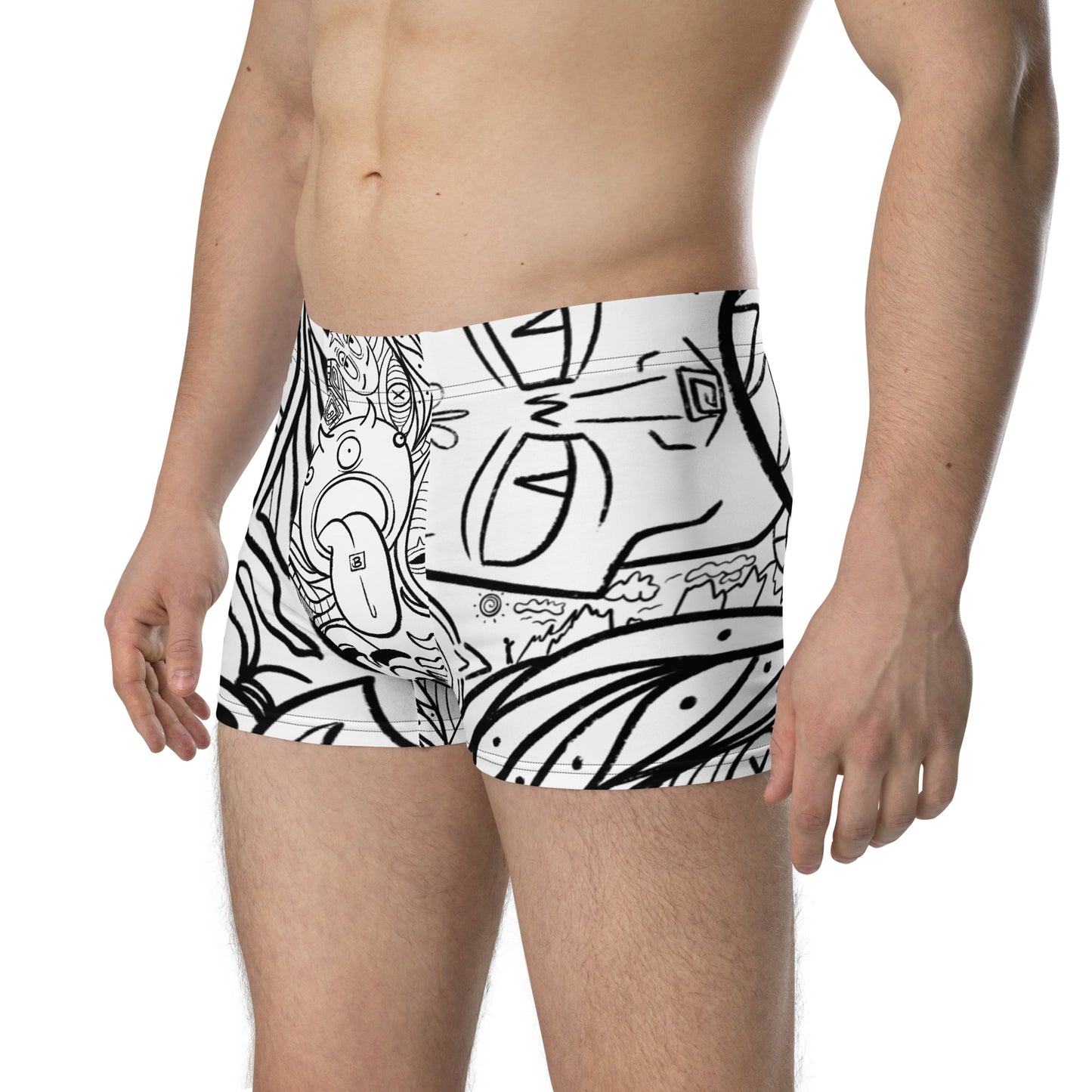 Psychadelia {WHITE} Boxer Briefs (Sizes XS-3X) [FREE SHIPPING]