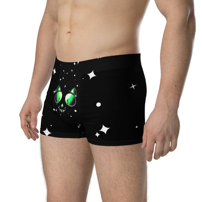 Skelecat (Space) Boxer Briefs (Sizes XS-3X) [FREE SHIPPING]