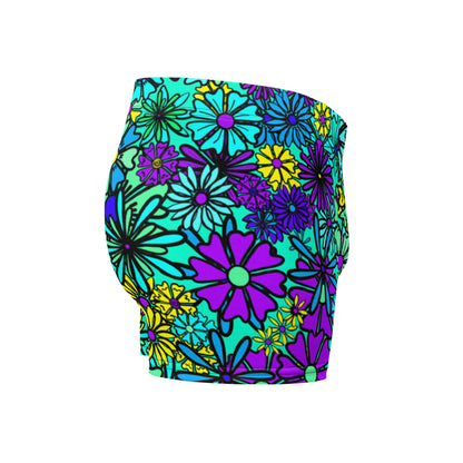 Forbidden Flower {BLUE} Boxer Briefs (Sizes XS-3X) [FREE SHIPPING]