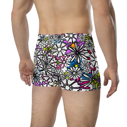 Forbidden Flower {WHITE} Boxer Briefs (Sizes XS-3X) [FREE SHIPPING]