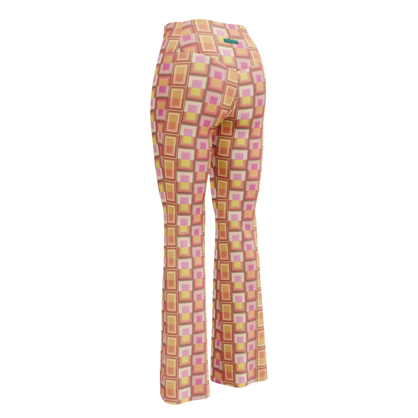 Disco {MELON} Flare Leggings w Pocket, Moisture Wicking [Sizes 2XS-6XL] {FREE SHIPPING}