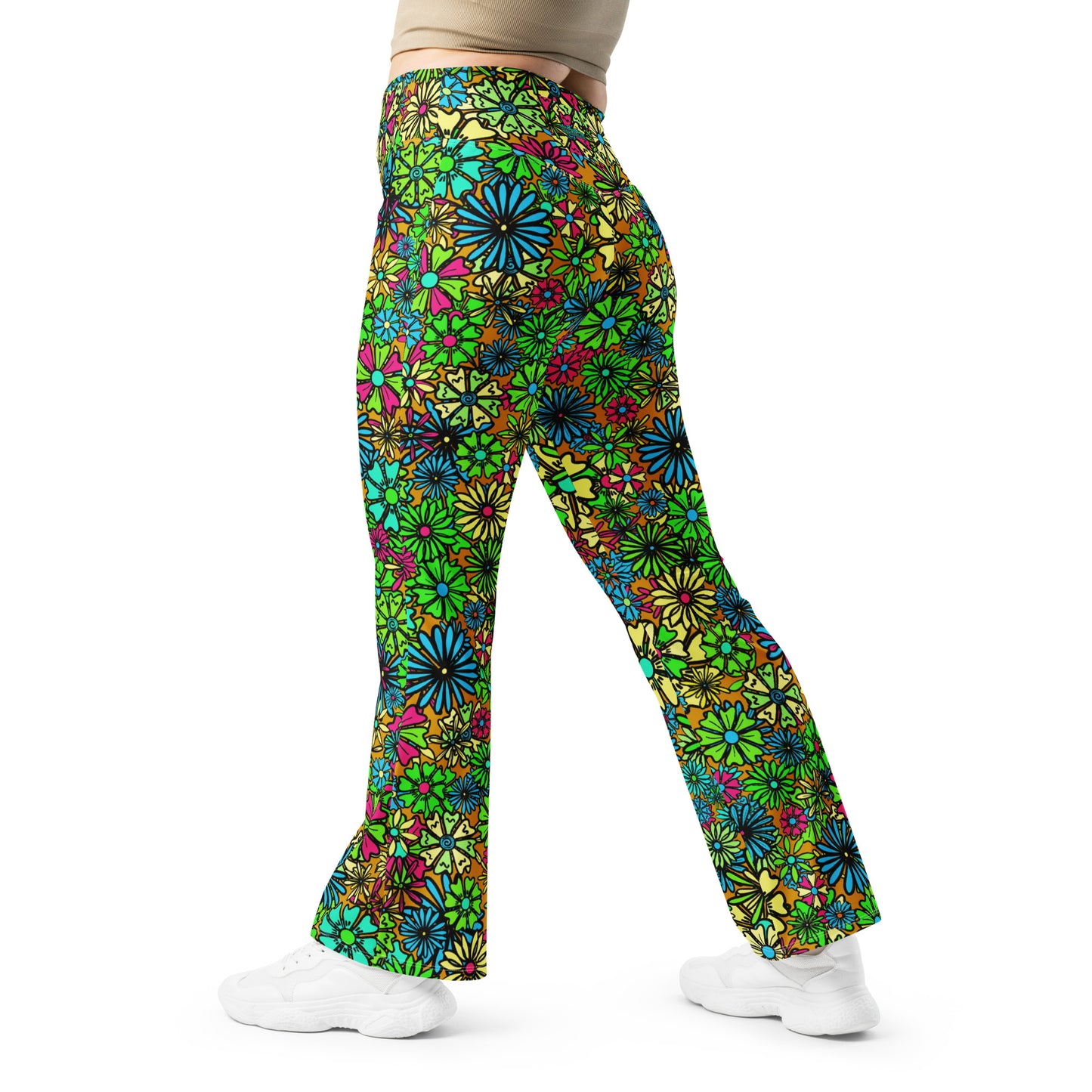 Forbidden Flower {AUTUMN} Jiggle Flare Leggings w Pocket, Moisture Wicking [Sizes 2XS-6XL] {FREE SHIPPING}