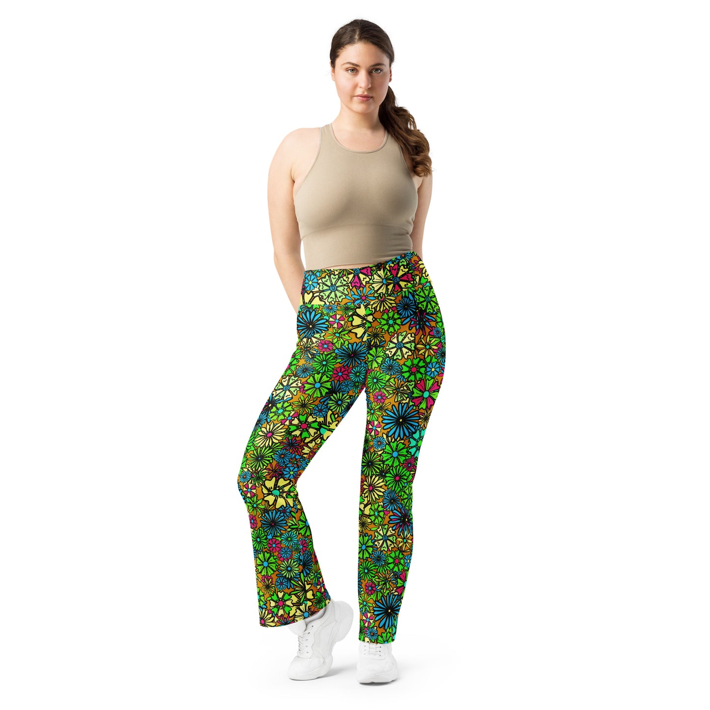 Forbidden Flower {AUTUMN} Jiggle Flare Leggings w Pocket, Moisture Wicking [Sizes 2XS-6XL] {FREE SHIPPING}