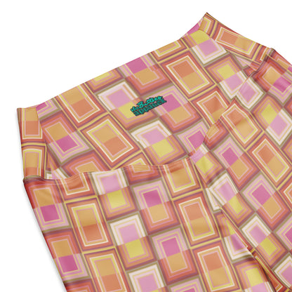 Disco {MELON} Flare Leggings w Pocket, Moisture Wicking [Sizes 2XS-6XL] {FREE SHIPPING}