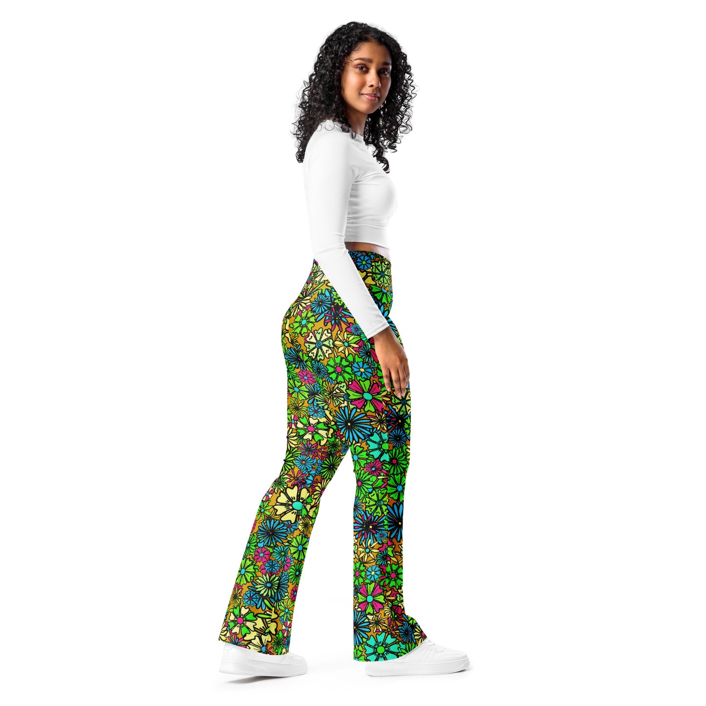 Forbidden Flower {AUTUMN} Jiggle Flare Leggings w Pocket, Moisture Wicking [Sizes 2XS-6XL] {FREE SHIPPING}