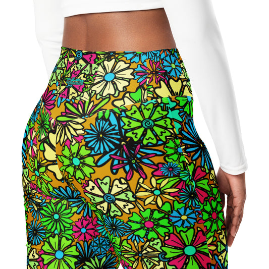 Forbidden Flower {AUTUMN} Jiggle Flare Leggings w Pocket, Moisture Wicking [Sizes 2XS-6XL] {FREE SHIPPING}