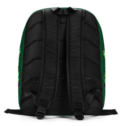 Skelecat (Green) Everyday Backpack w Laptop Sleeve