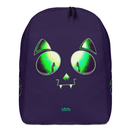 Skelecat (Purple) Everyday Backpack w Laptop Sleeve