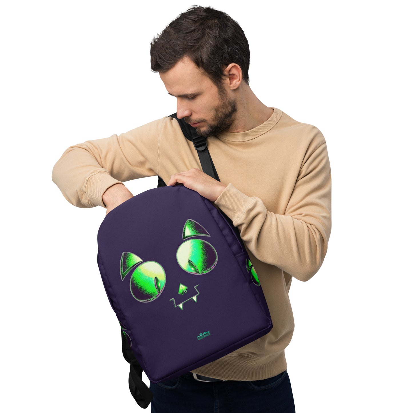 Skelecat (Purple) Everyday Backpack w Laptop Sleeve