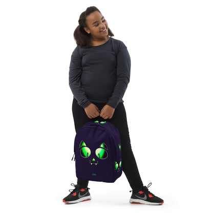 Skelecat (Purple) Everyday Backpack w Laptop Sleeve