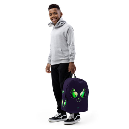 Skelecat (Purple) Everyday Backpack w Laptop Sleeve