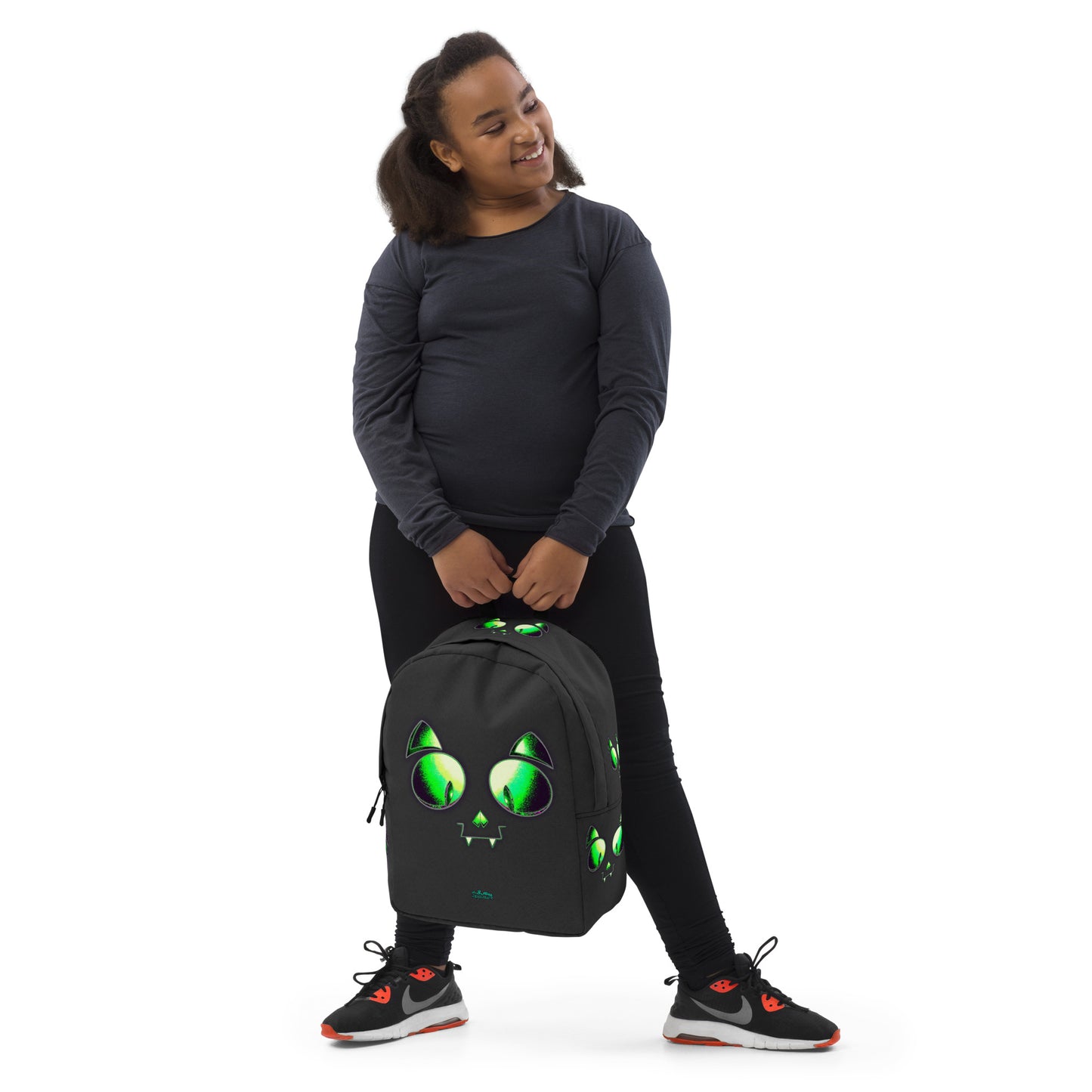 Skelecat (Charcoal) Everyday Backpack w Laptop Sleeve