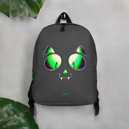 Skelecat (Charcoal) Everyday Backpack w Laptop Sleeve