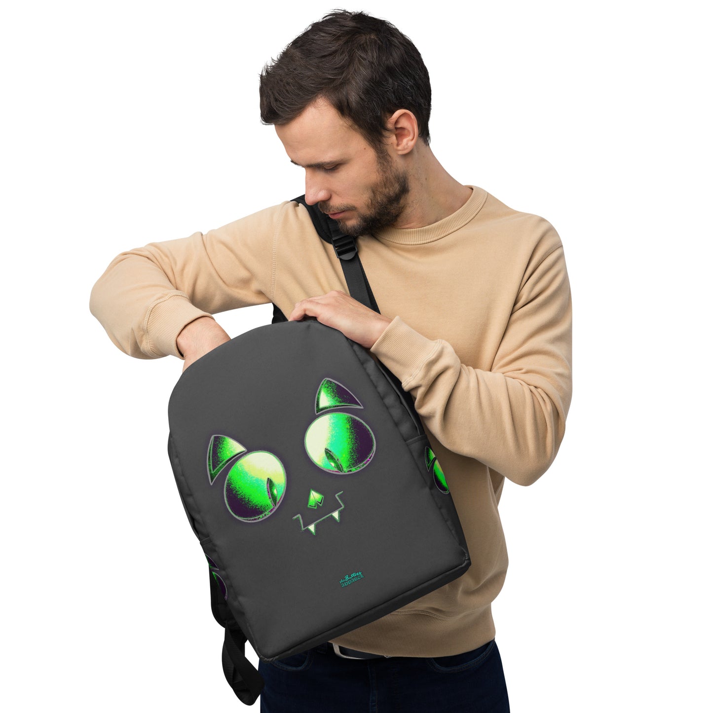 Skelecat (Charcoal) Everyday Backpack w Laptop Sleeve