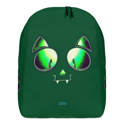 Skelecat (Green) Everyday Backpack w Laptop Sleeve