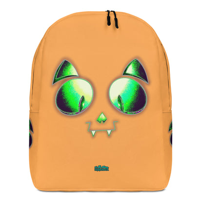 Skelecat (Orange) Everyday Backpack w Laptop Sleeve