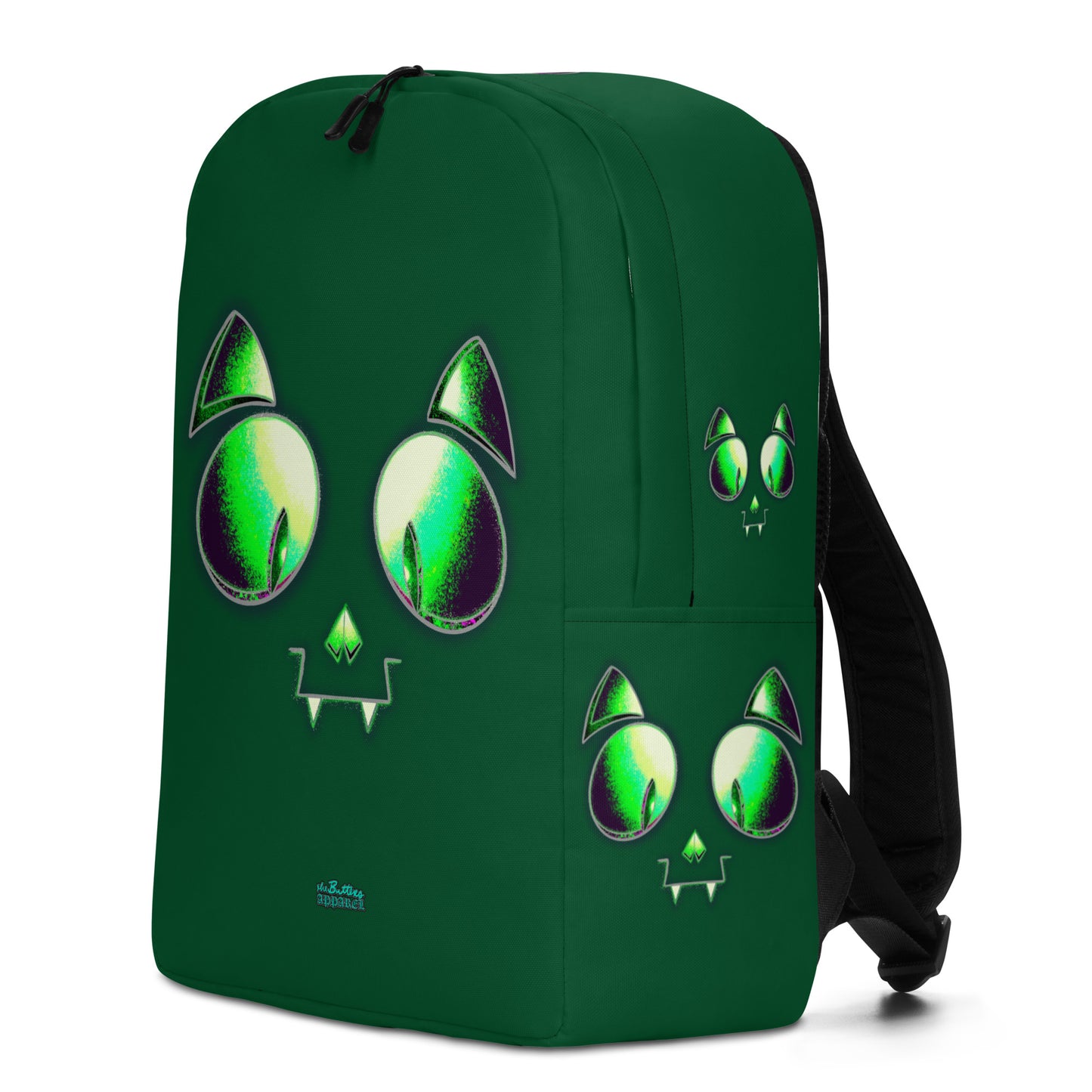 Skelecat (Green) Everyday Backpack w Laptop Sleeve