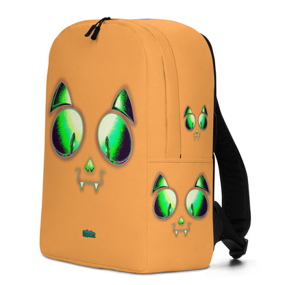 Skelecat (Orange) Everyday Backpack w Laptop Sleeve