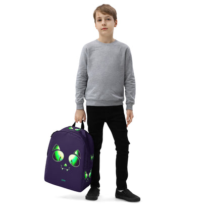 Skelecat (Purple) Everyday Backpack w Laptop Sleeve