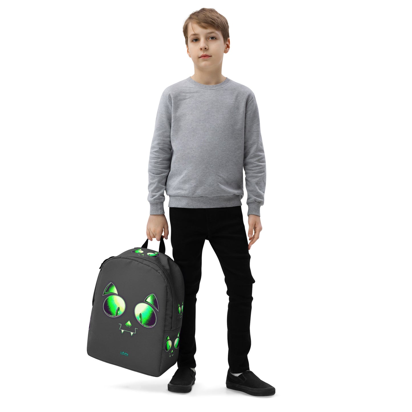 Skelecat (Charcoal) Everyday Backpack w Laptop Sleeve