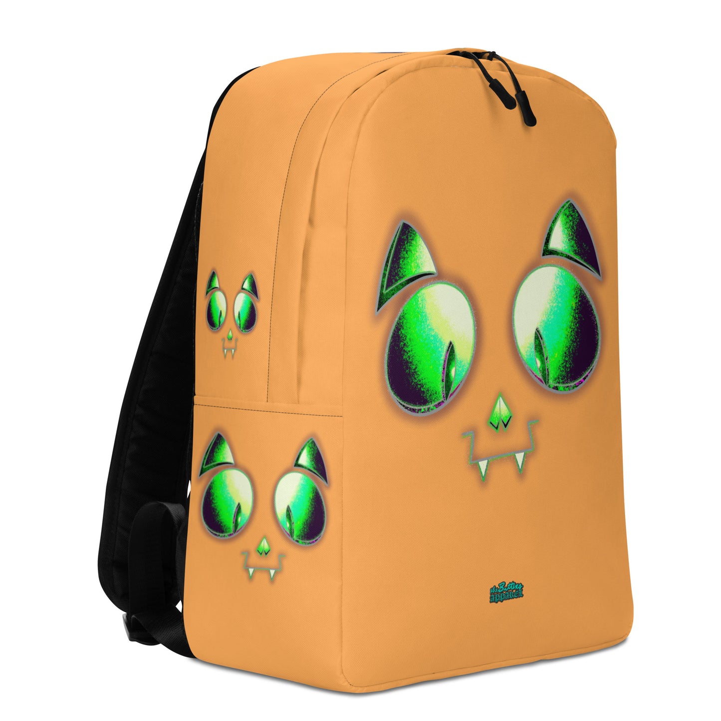 Skelecat (Orange) Everyday Backpack w Laptop Sleeve