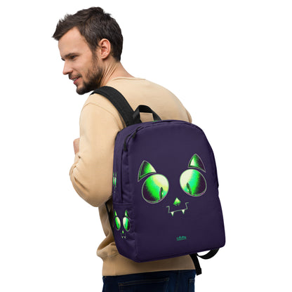 Skelecat (Purple) Everyday Backpack w Laptop Sleeve