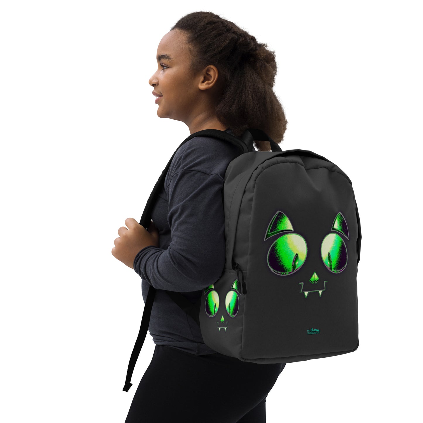 Skelecat (Charcoal) Everyday Backpack w Laptop Sleeve