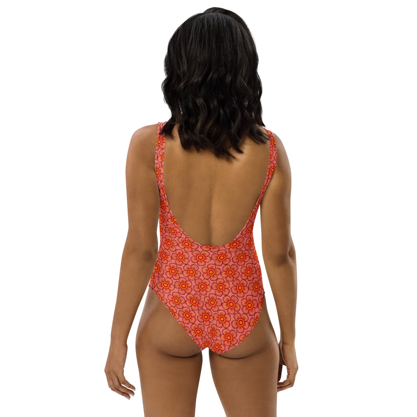 Arnoldii Rafflesia / Corpse Flower (Salmon) | One-Piece Swimsuit (4-Way Stretch, Cheeky Fit) [Sizes XS-3X] [FREE SHIPPING]