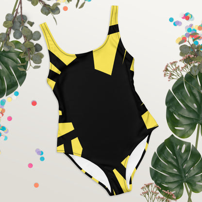 Shattered in Paris Daisy One-Piece Swimsuit (4-Way Stretch, Cheeky Fit) [Sizes XS-3X] [FREE SHIPPING]