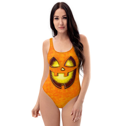 Spookington One-Piece Swimsuit (4-Way Stretch, Cheeky Fit) [Sizes XS-3X]