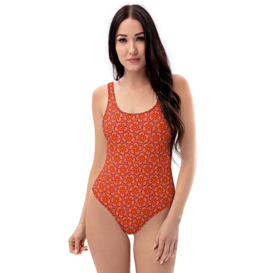 Arnoldii Rafflesia / Corpse Flower | One-Piece Swimsuit (4-Way Stretch, Cheeky Fit) [Sizes XS-3X] [FREE SHIPPING]