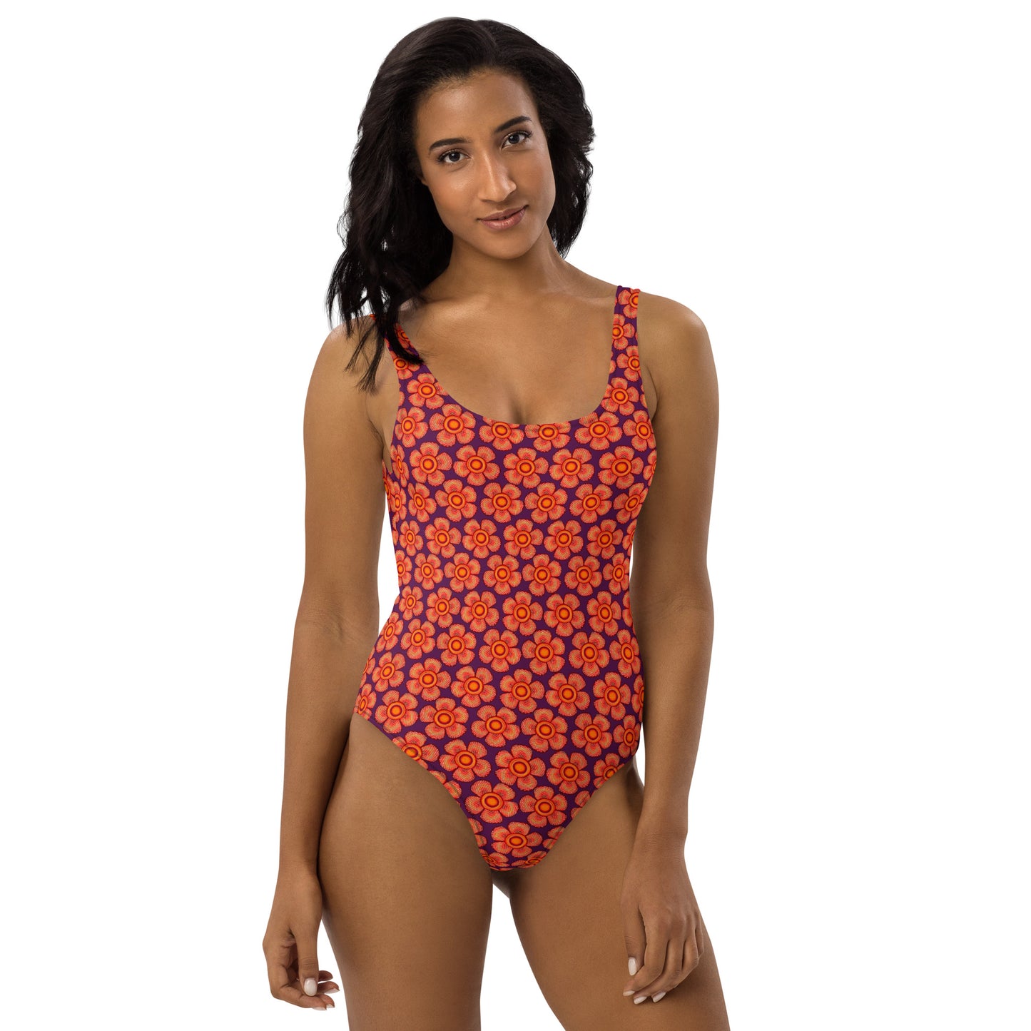 Arnoldii Rafflesia / Corpse Flower (Tyrian Purple)| One-Piece Swimsuit (4-Way Stretch, Cheeky Fit) [Sizes XS-3X] [FREE SHIPPING]