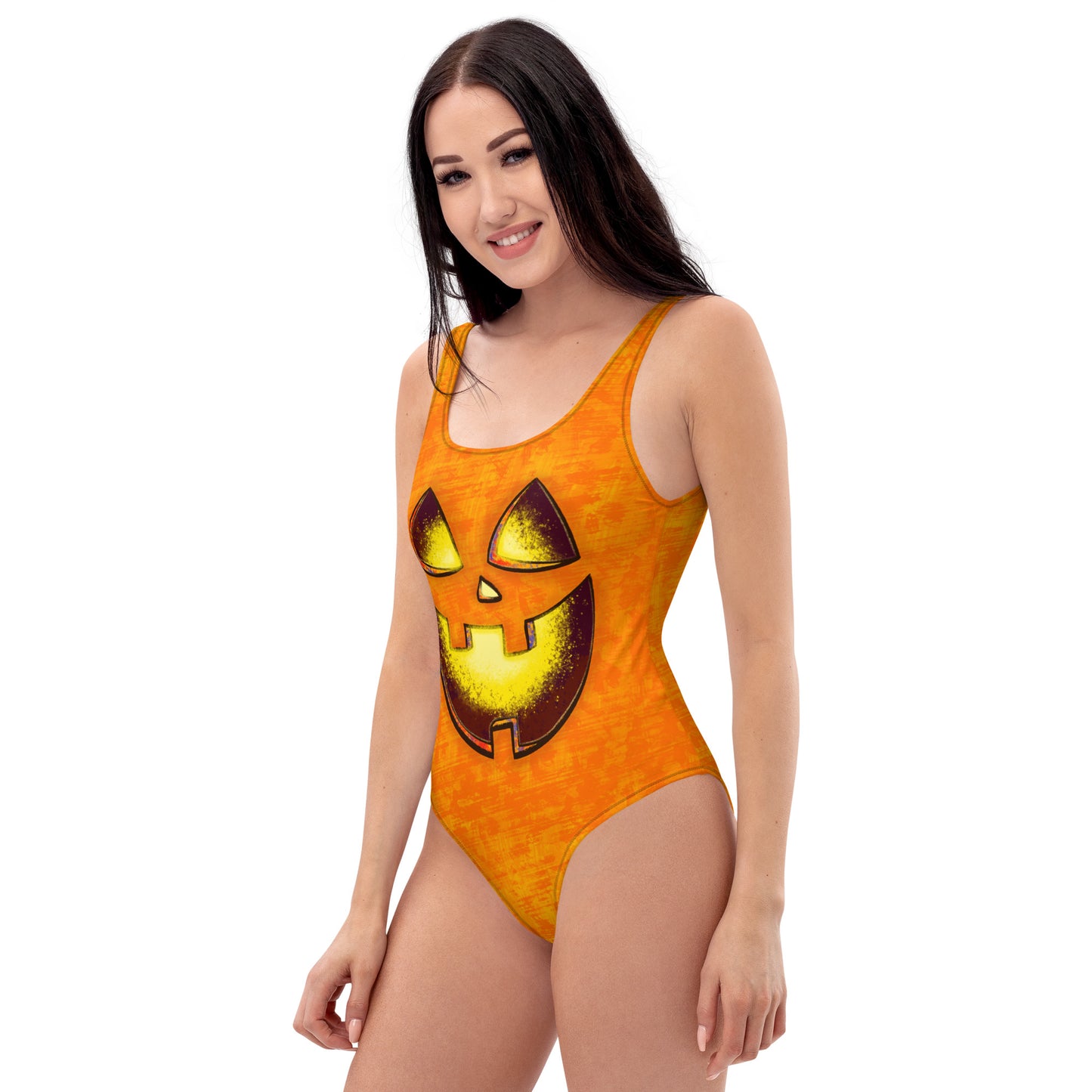 Spookington One-Piece Swimsuit (4-Way Stretch, Cheeky Fit) [Sizes XS-3X]