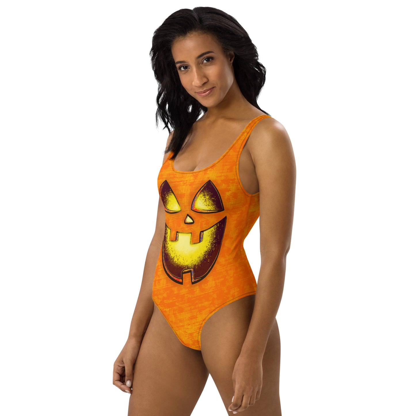 Spookington One-Piece Swimsuit (4-Way Stretch, Cheeky Fit) [Sizes XS-3X]