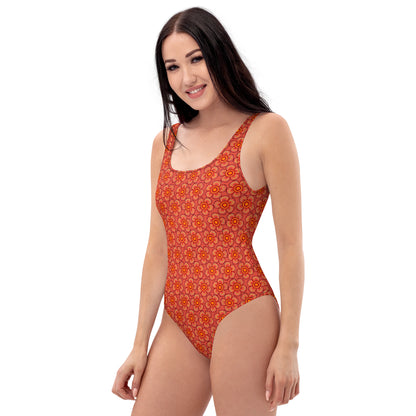 Arnoldii Rafflesia / Corpse Flower | One-Piece Swimsuit (4-Way Stretch, Cheeky Fit) [Sizes XS-3X] [FREE SHIPPING]