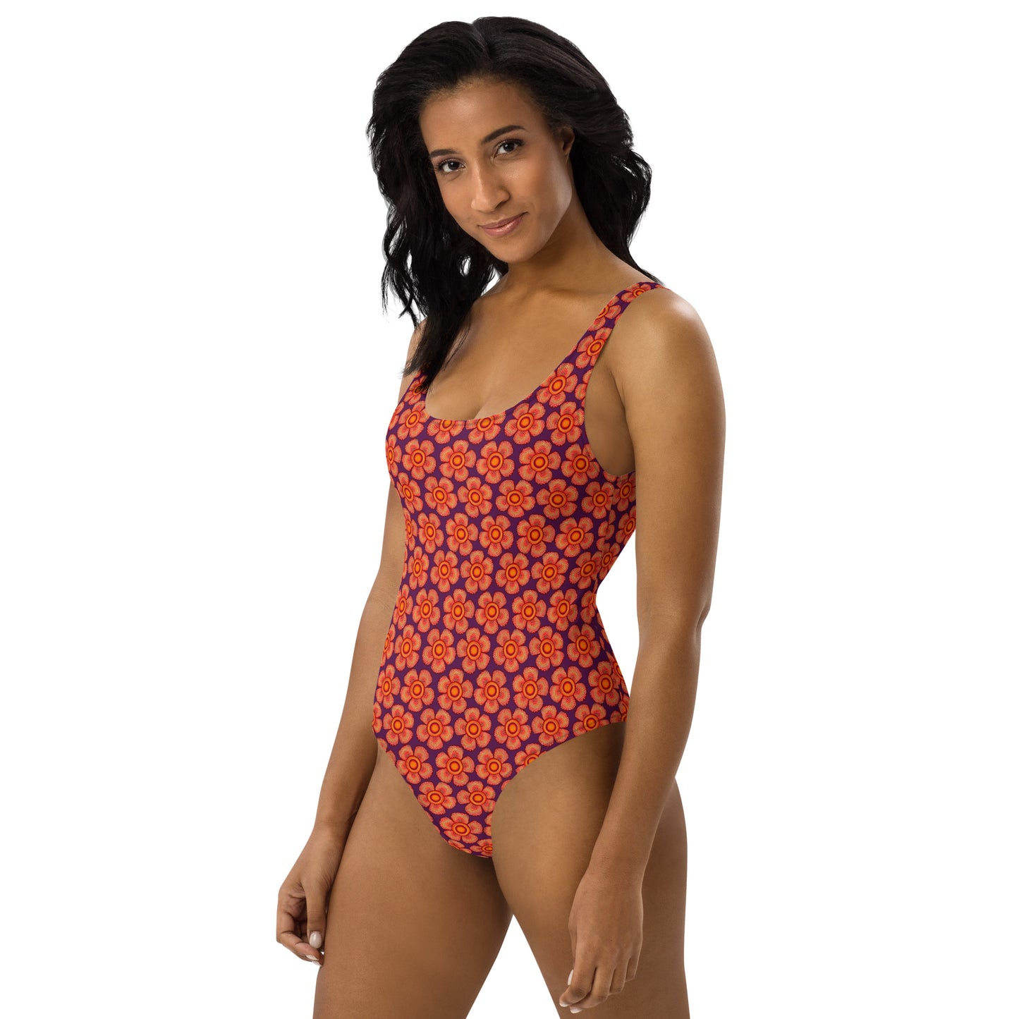 Arnoldii Rafflesia / Corpse Flower (Tyrian Purple)| One-Piece Swimsuit (4-Way Stretch, Cheeky Fit) [Sizes XS-3X] [FREE SHIPPING]