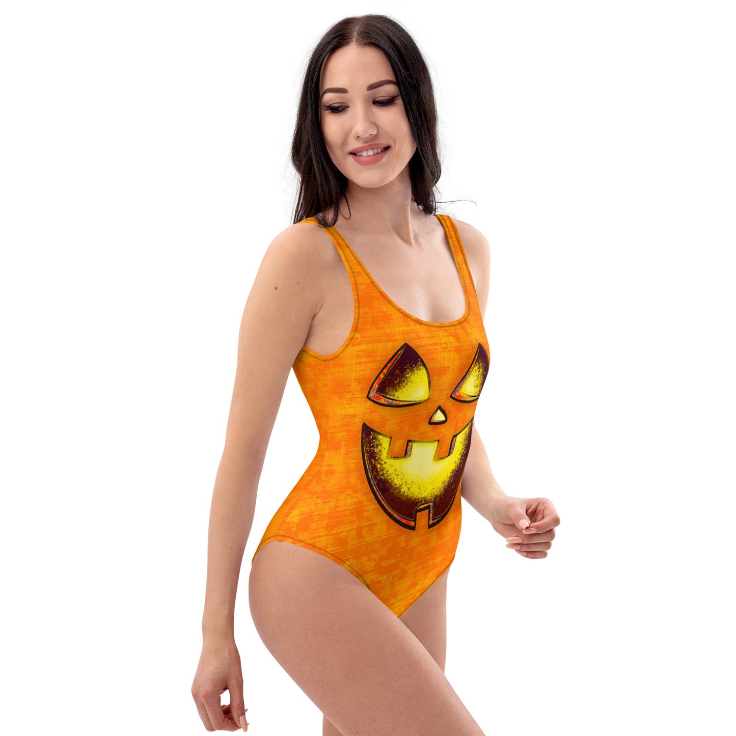 Spookington One-Piece Swimsuit (4-Way Stretch, Cheeky Fit) [Sizes XS-3X]