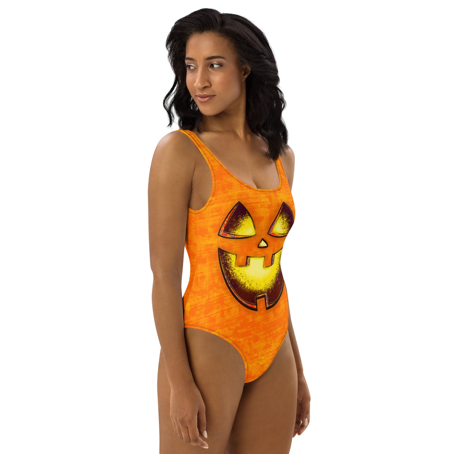 Spookington One-Piece Swimsuit (4-Way Stretch, Cheeky Fit) [Sizes XS-3X]