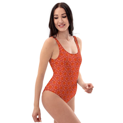 Arnoldii Rafflesia / Corpse Flower | One-Piece Swimsuit (4-Way Stretch, Cheeky Fit) [Sizes XS-3X] [FREE SHIPPING]