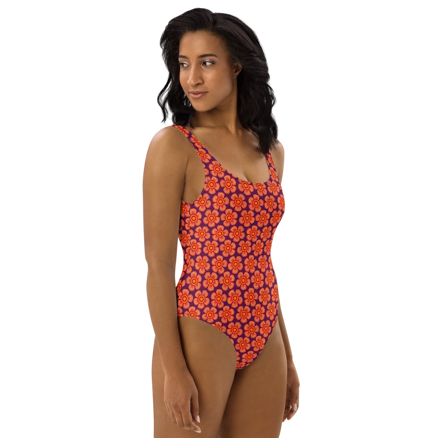 Arnoldii Rafflesia / Corpse Flower (Tyrian Purple)| One-Piece Swimsuit (4-Way Stretch, Cheeky Fit) [Sizes XS-3X] [FREE SHIPPING]